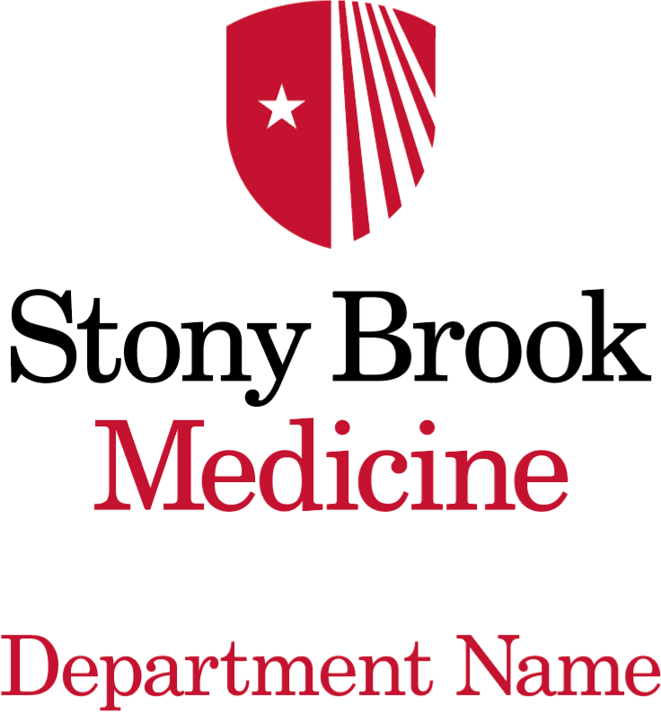 Stony Brook Medicine brochure with preferred horizontal logo format