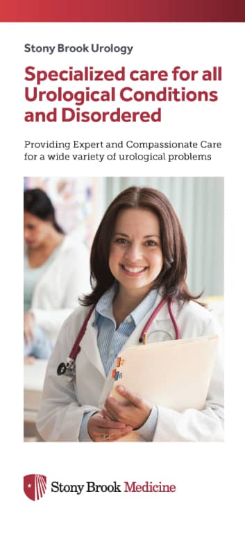 Stony Brook Medicine brochure with preferred horizontal logo format